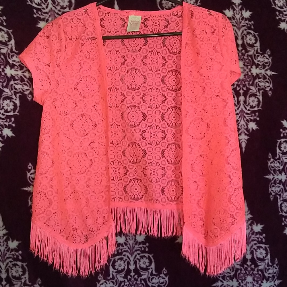 Orange/coral cardigan